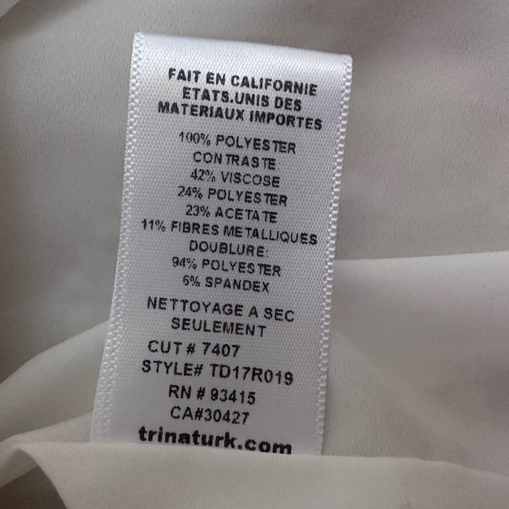 TRINA TURK Foiled Hexagon Swirl Jacquard Mini Dress -Sz 6 - Picture 7 of 8